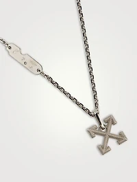 Industrial Textured Arrows Necklace
