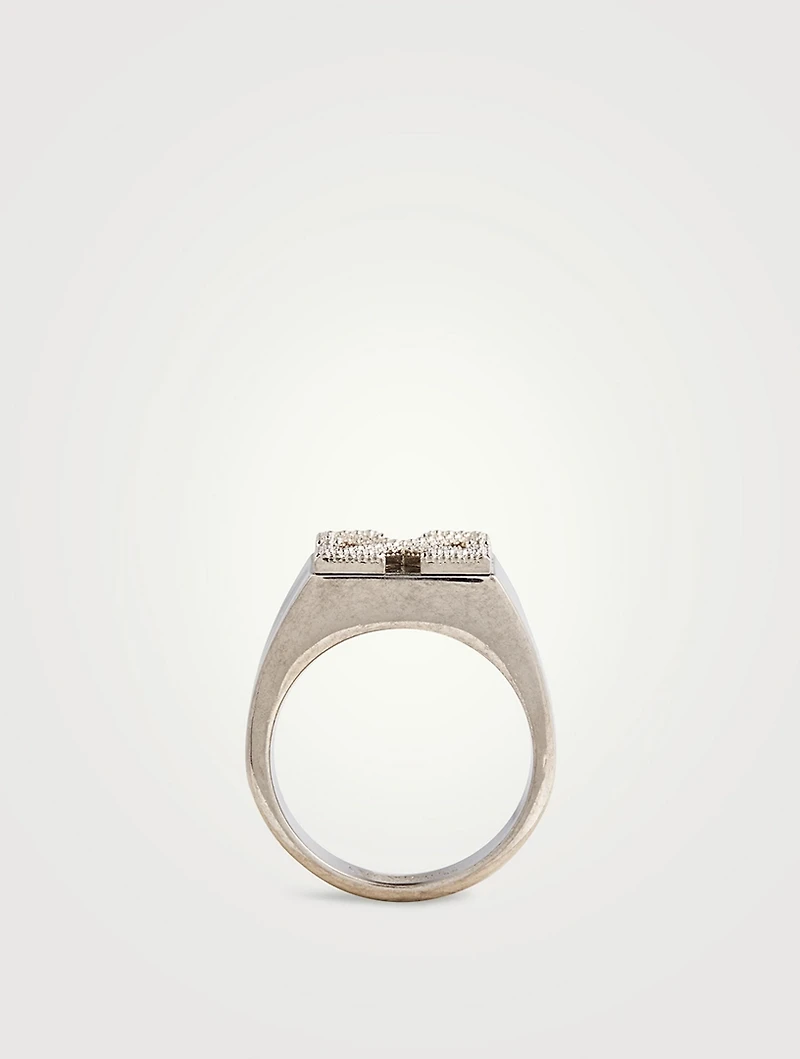 Industrial Texture Arrow Ring