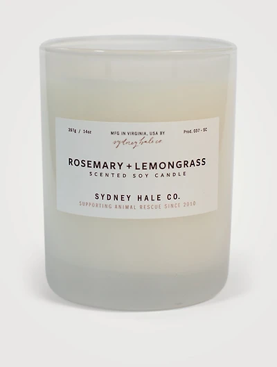 Rosemary & Lemongrass Scented Soy Candle