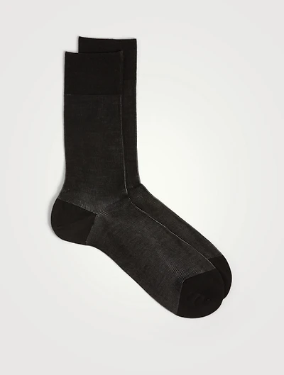 Fine Shadow Wool Socks