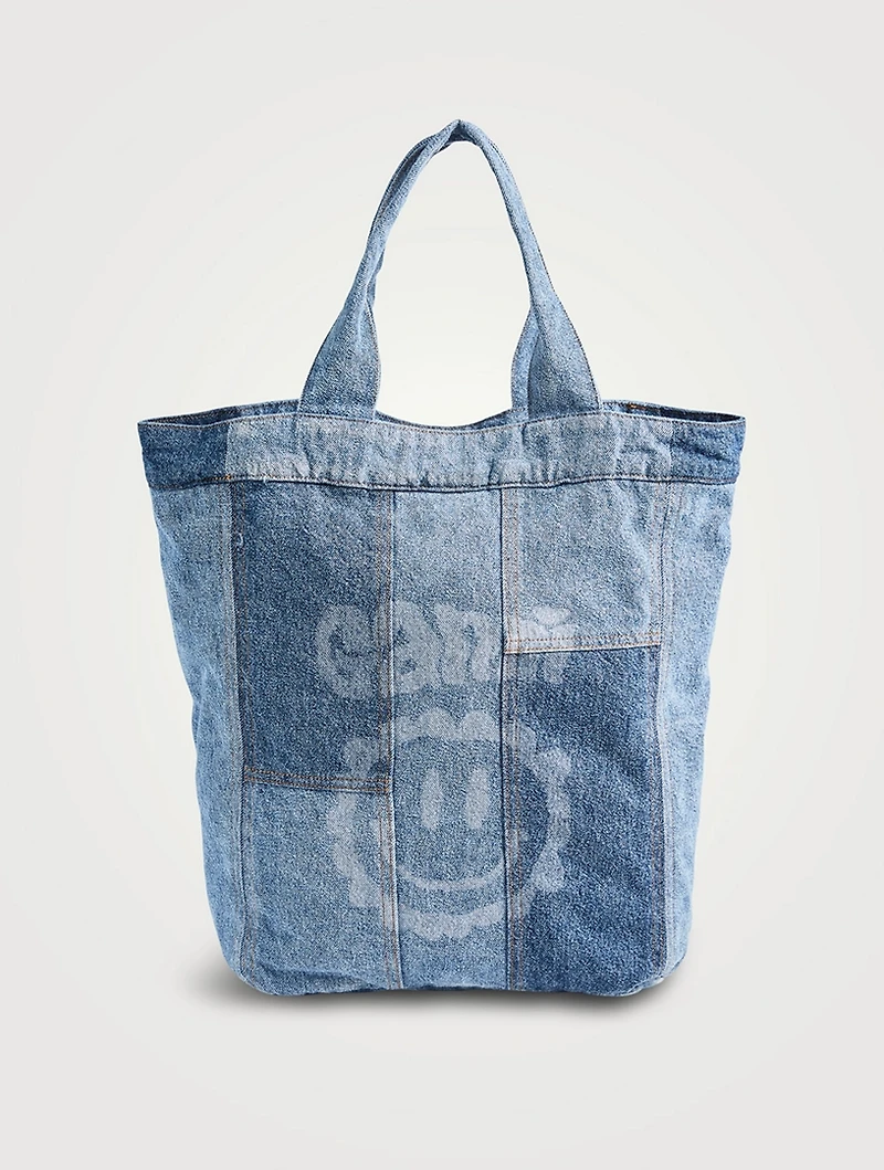 Patchwork Denim Tote Bag