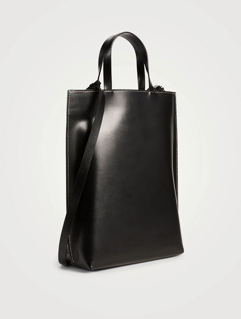 Medium Banner Recycled Leather Tote Bag