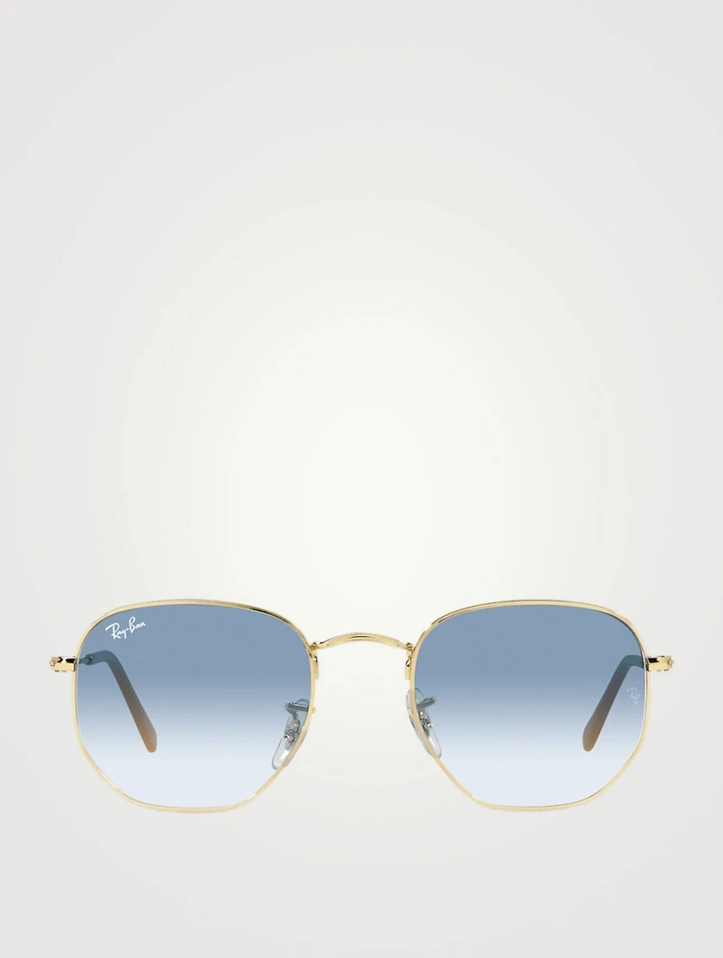 RB3548 Hexagonal Flat Lens Sunglasses