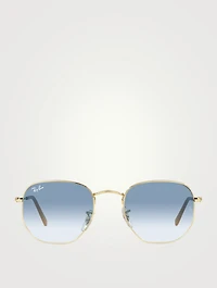 RB3548 Hexagonal Flat Lens Sunglasses
