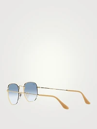 RB3548 Hexagonal Flat Lens Sunglasses