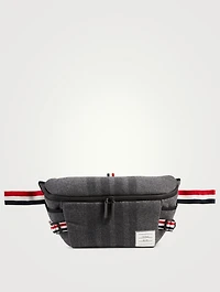 Double Face Melton 4-Bar Oversized Belt Bag