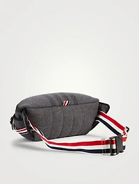 Double Face Melton 4-Bar Oversized Belt Bag