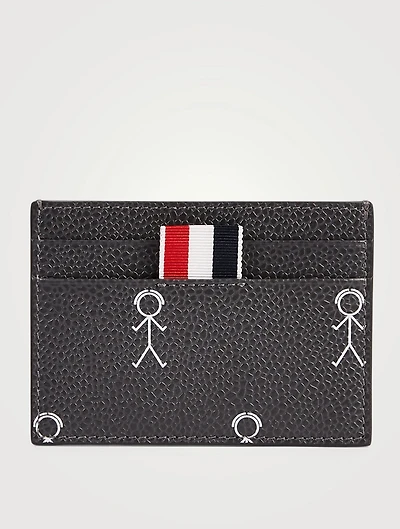 Leather Card Holder In Mr. Thom Icon Print
