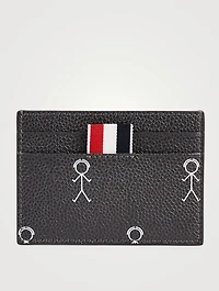 Leather Card Holder In Mr. Thom Icon Print