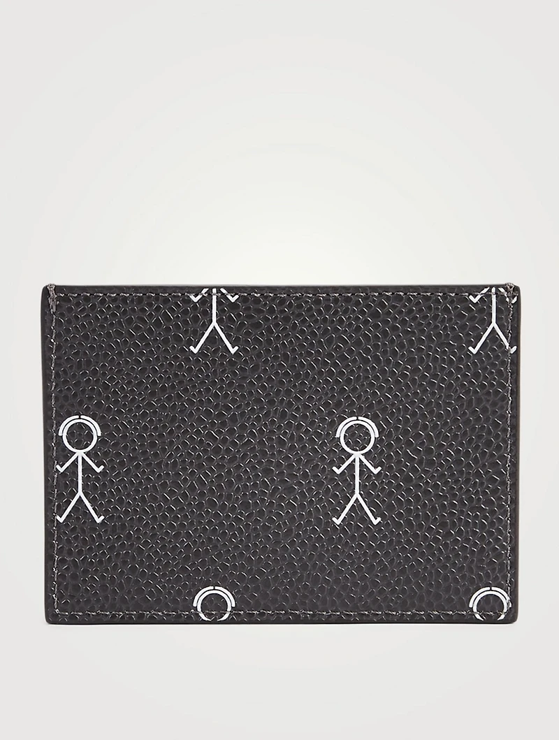Leather Card Holder In Mr. Thom Icon Print