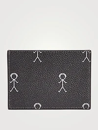 Leather Card Holder In Mr. Thom Icon Print