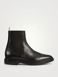 Pebble Grain Leather 4-Bar Chelsea Boots
