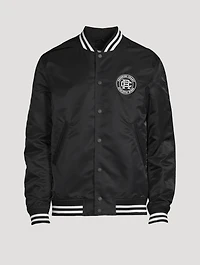 Satin Crest Logo Stadium Jacket