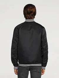 Satin Crest Logo Stadium Jacket
