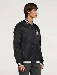 Satin Crest Logo Stadium Jacket