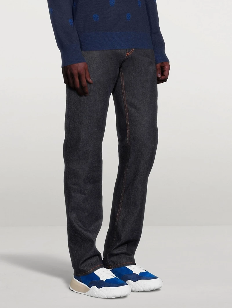 Oversized Suede And Leather Court Sneakers