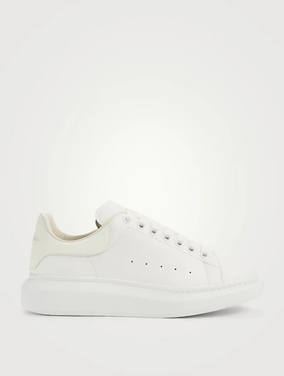 Oversized Leather Sneakers With Glow-In-Dark Sole