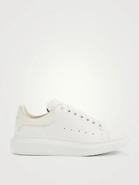 Oversized Leather Sneakers With Glow-In-Dark Sole