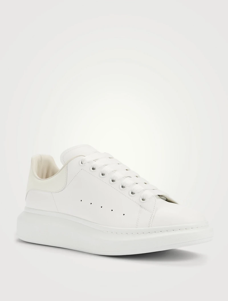 Oversized Leather Sneakers With Glow-In-Dark Sole