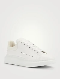 Oversized Leather Sneakers With Glow-In-Dark Sole