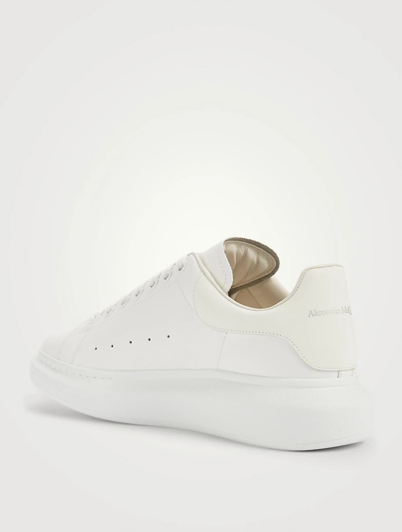 Oversized Leather Sneakers With Glow-In-Dark Sole
