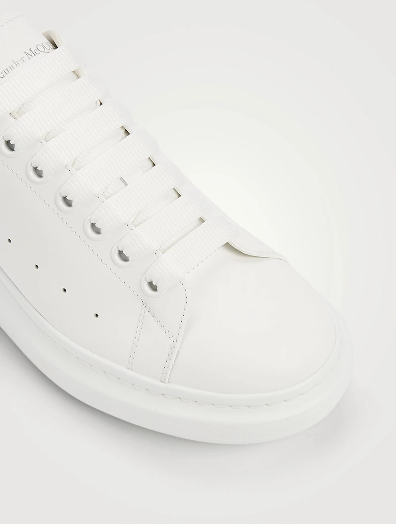 Oversized Leather Sneakers With Glow-In-Dark Sole