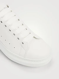 Oversized Leather Sneakers With Glow-In-Dark Sole