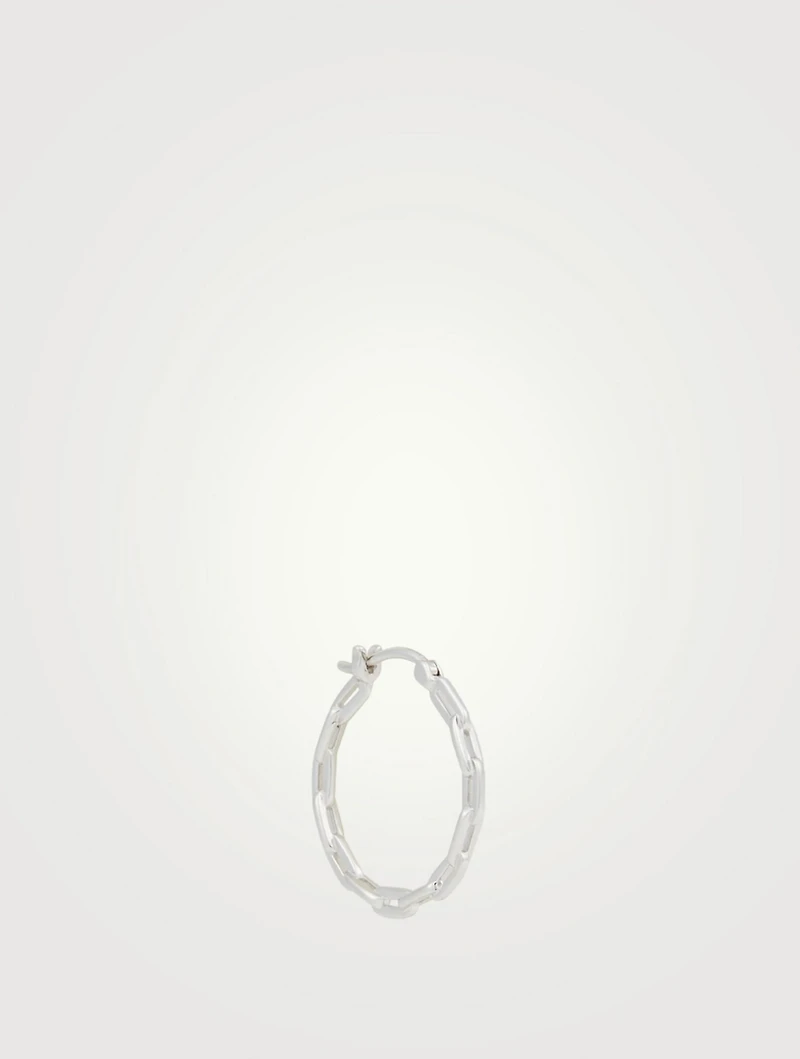 Gemma Sterling Silver Hoop Earring