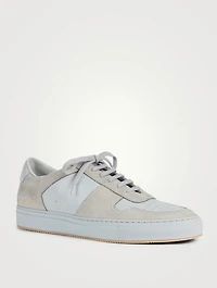 Bball Saffiano Leather And Suede Sneakers
