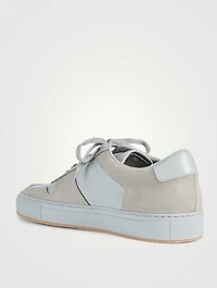 Bball Saffiano Leather And Suede Sneakers