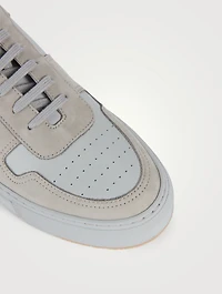 Bball Saffiano Leather And Suede Sneakers