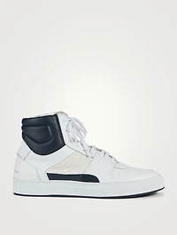 Leather High-Top Sneakers