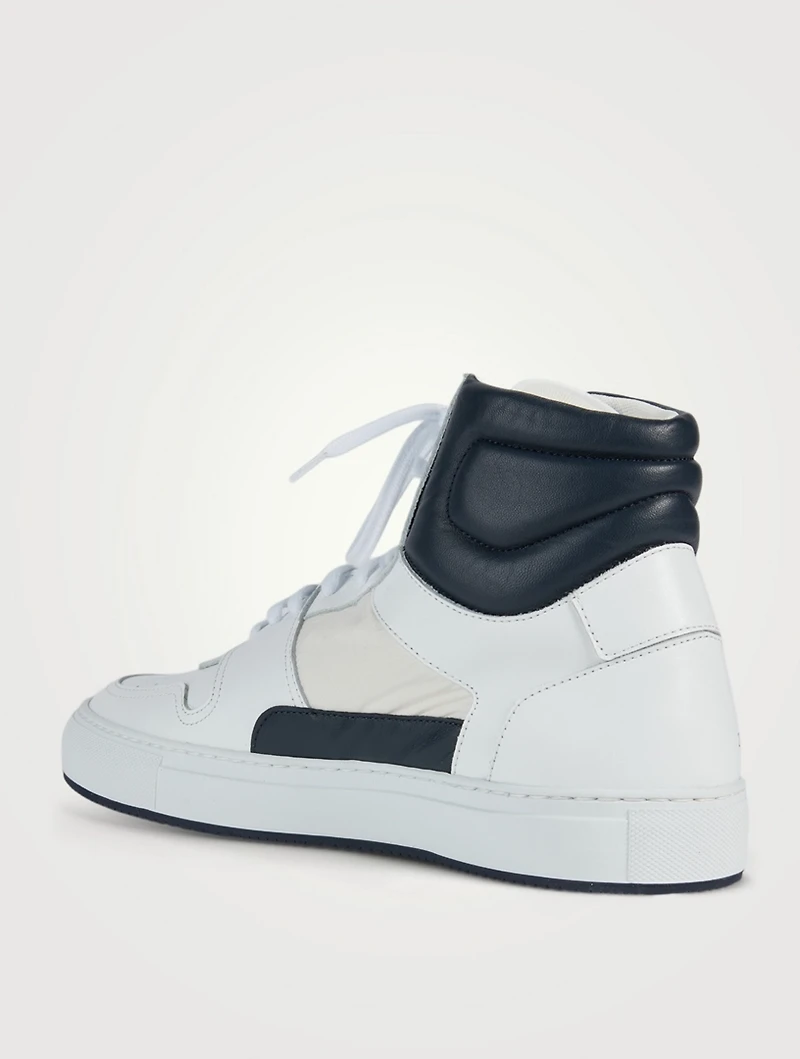 Leather High-Top Sneakers