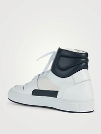 Leather High-Top Sneakers