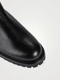 Pebbled Leather Chelsea Boots