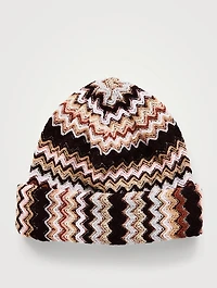 Wool-Blend Zig-Zag Beanie