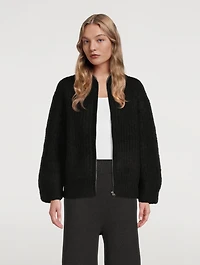 The Rib Alpaca-Blend Sweater Jacket