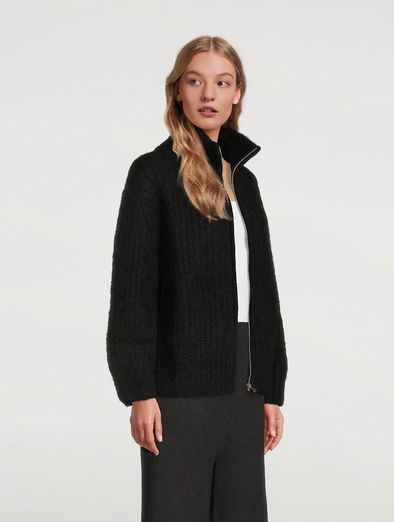 The Rib Alpaca-Blend Sweater Jacket