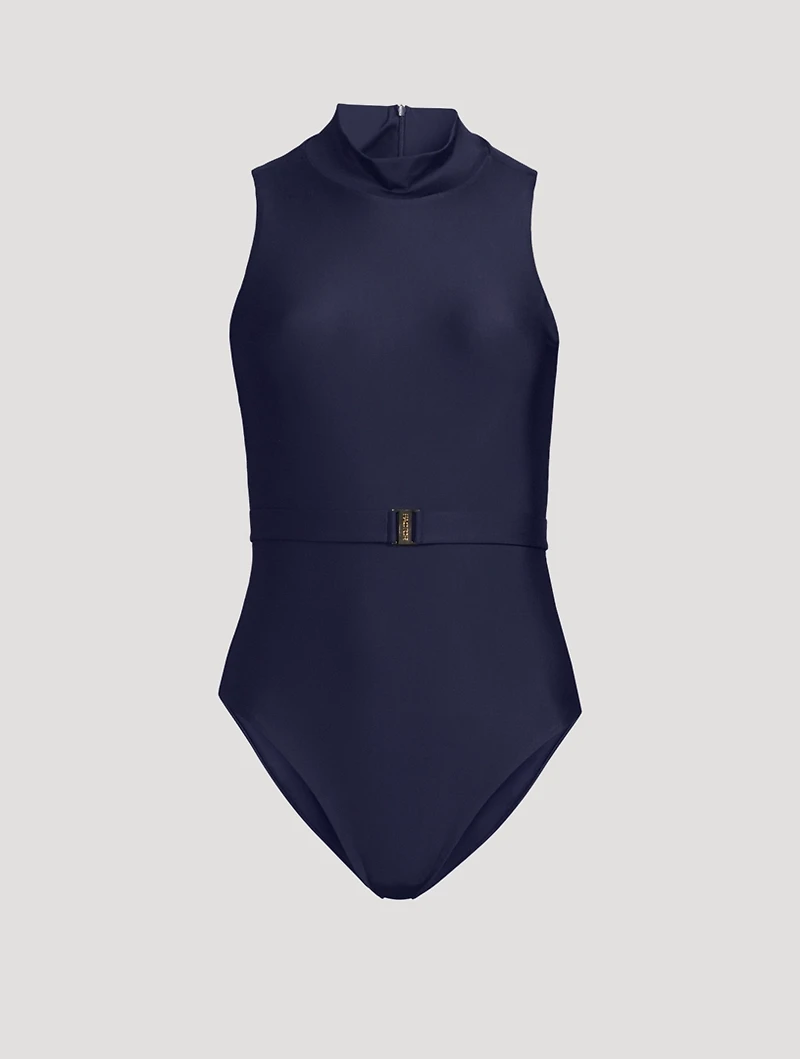 The High Silhouette Belted One-Piece Swimsuit