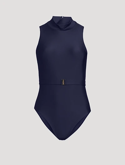 The High Silhouette Belted One-Piece Swimsuit