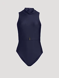 The High Silhouette Belted One-Piece Swimsuit