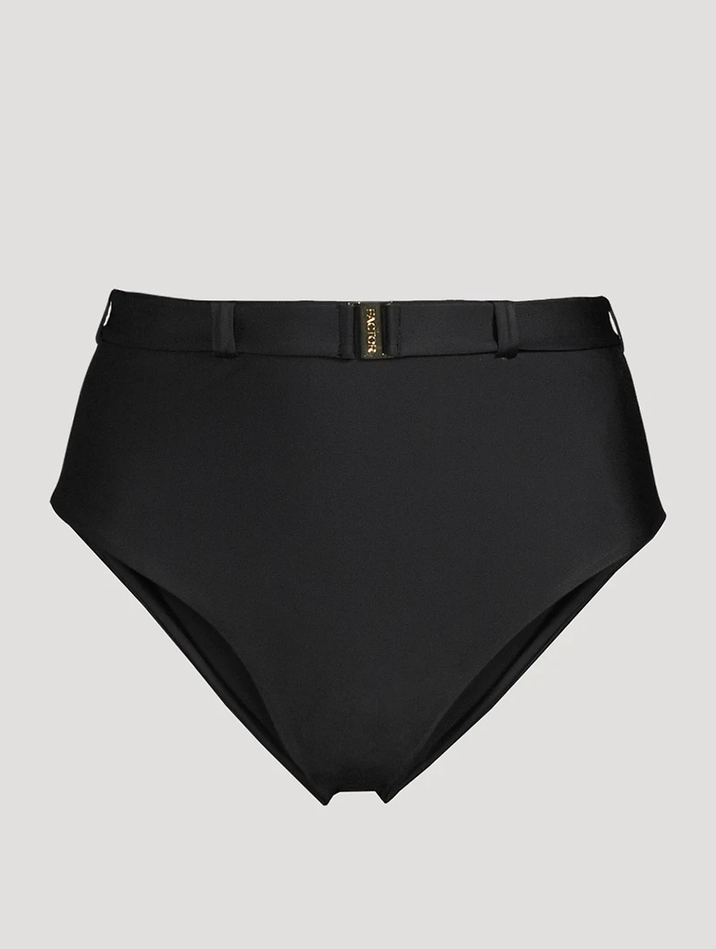 The High Waist Silhouette Belted Bikini Bottom
