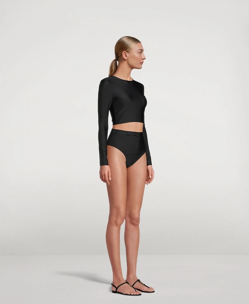 The High Waist Silhouette Belted Bikini Bottom