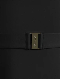The Square Silhouette Belted One-Piece Swimsuit