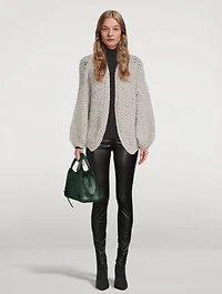 Pearl Pattern Alpaca-Blend Cardigan