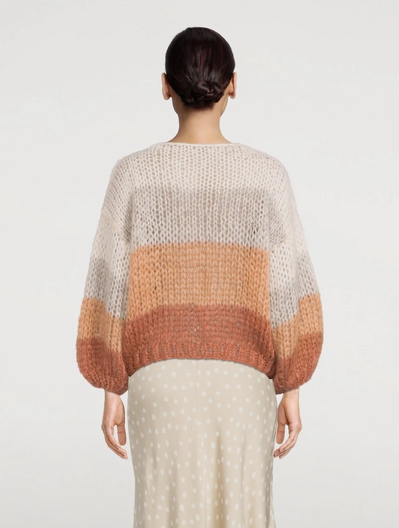 Big Colourblock Mohair Sweater