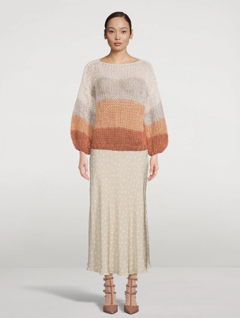 Big Colourblock Mohair Sweater