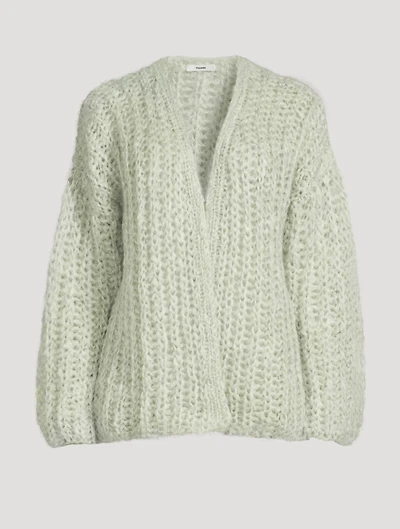 Chunky Brioche Mohair-Blend Cardigan