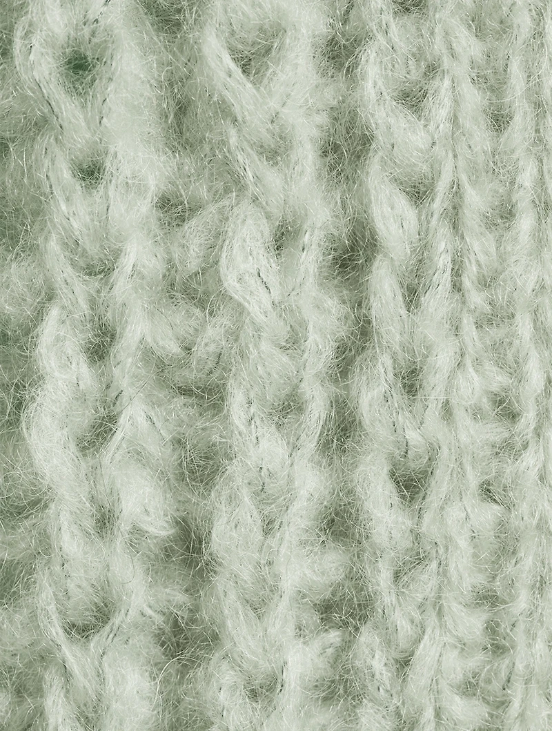 Chunky Brioche Mohair-Blend Cardigan