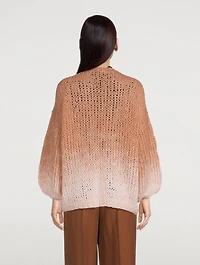 Big Gradient Fade Mohair-Blend Cardigan